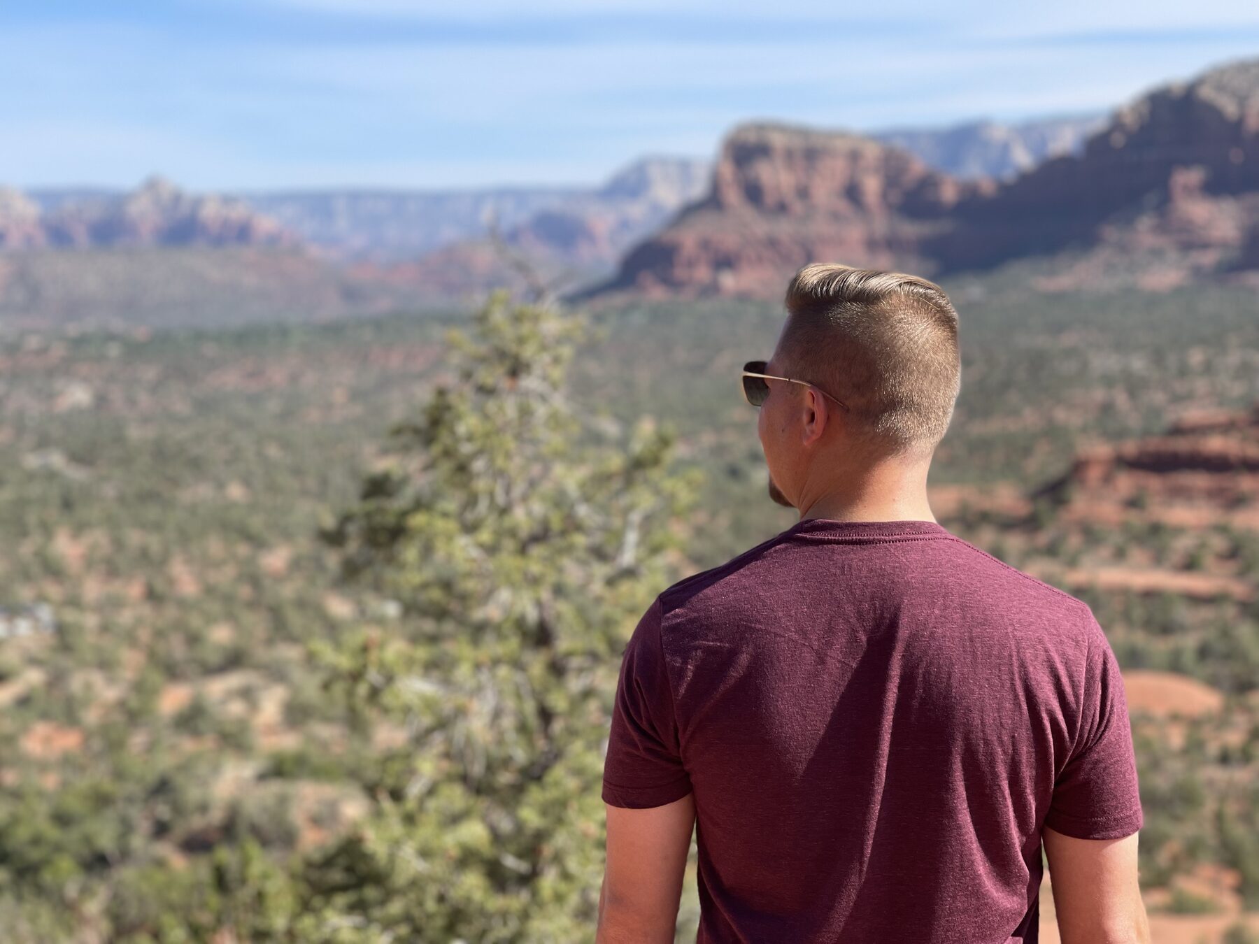 Looking out over Sedona