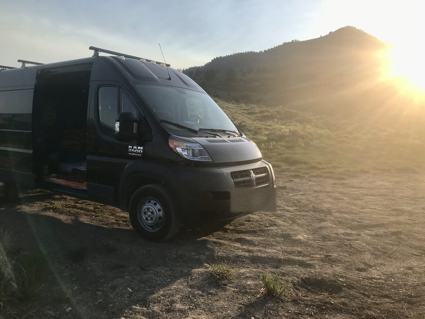 The van at golden hour